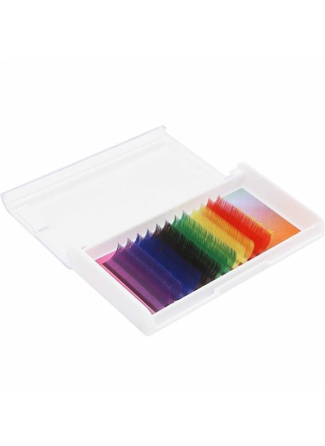 Vayator Color Lashes Thickness 0.15 D Curl Purple Blue Brown Green Red Yellow Eyelash Extensions Individual Colored Eyelashes False Mink Eyelashes (15mm)  - Image 3