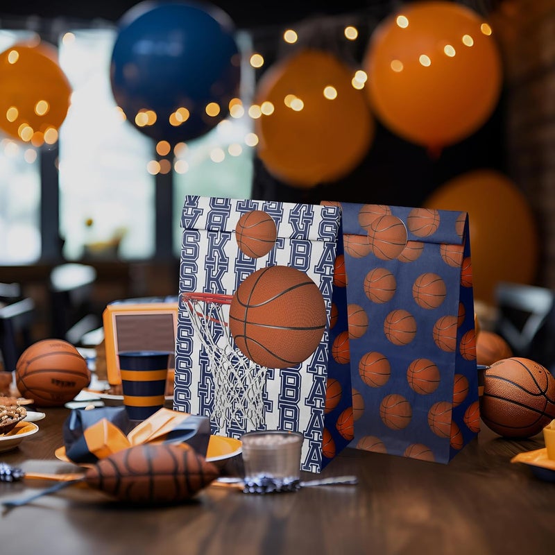 Outego Basketball Party Favor Bags – 24 Pcs Basketball Gift Bags with 5 Designs, Paper Goodie Bags for Sports Theme Birthday Party Decorations and Supplies - Image 5