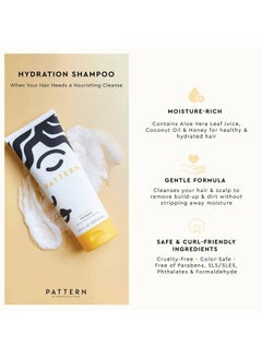 PATTERN Beauty by Tracee Ellis Ross Hydration Shampoo w Honey, Aloe Vera, Biotin and Tea Tree Leaf Oil for Curly Hair 3a-4c, 9.8 fl oz  - Image 2