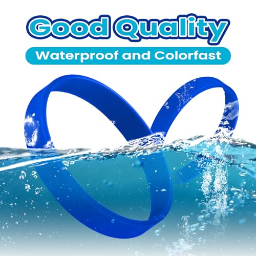 GOGO 12 PCS Adult Rubber Bracelets, Silicone Wristbands, Party Accessories - Black - Image 4