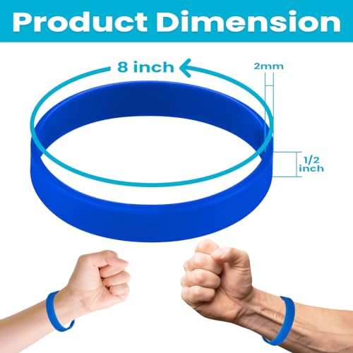 GOGO 12 PCS Adult Rubber Bracelets, Silicone Wristbands, Party Accessories - Black - Image 2
