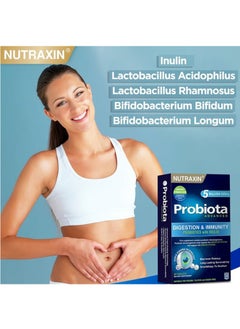 NUTRAXIN Nutraxin Probiota Advanced 5 Billion Probiotics with Inulin for Digestion and Immunity  60 Tablets  - Image 2
