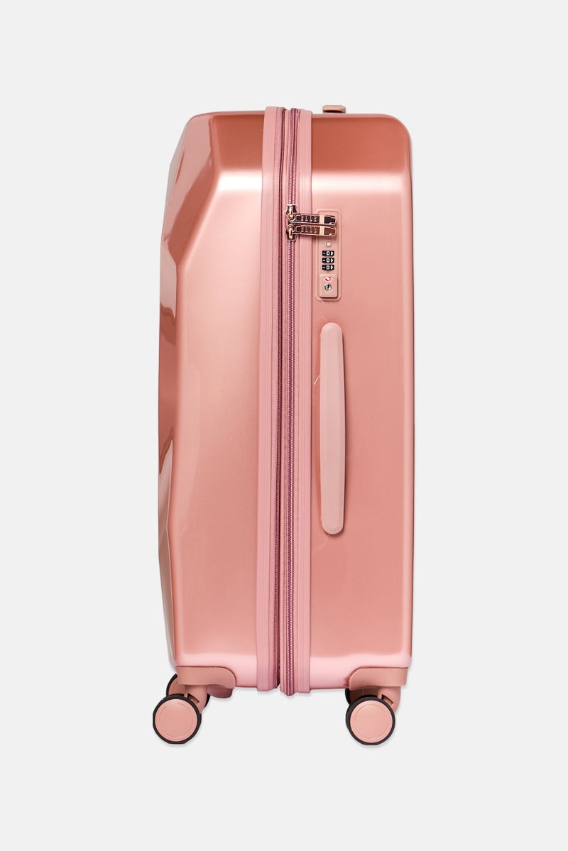 ELLE 26-Inch Hardshell Check In Spinner Luggage, Rose Gold - Image 3