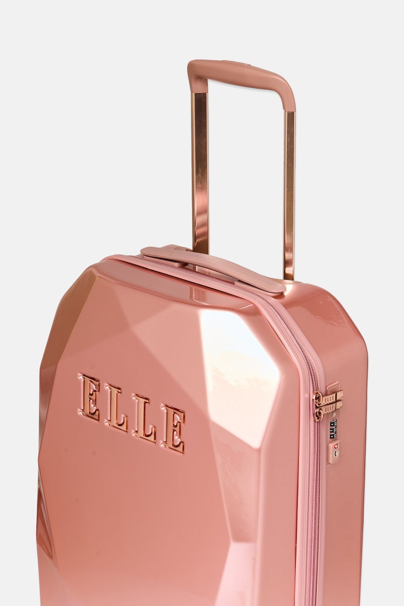ELLE 26-Inch Hardshell Check In Spinner Luggage, Rose Gold - Image 4