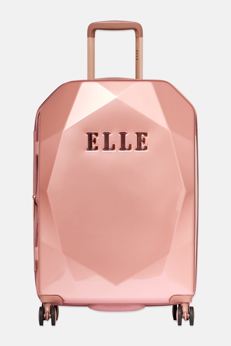 ELLE 26-Inch Hardshell Check In Spinner Luggage, Rose Gold - Image 1