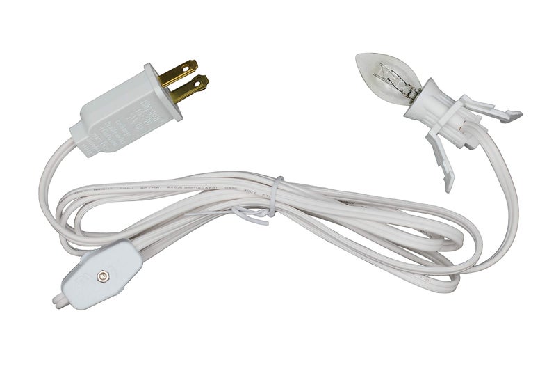 Creative Hobbies Single Light Replacement Clip in Lamp Cord for Christmas Village House Includes Clear Incandescent Light Bulb - Image 1