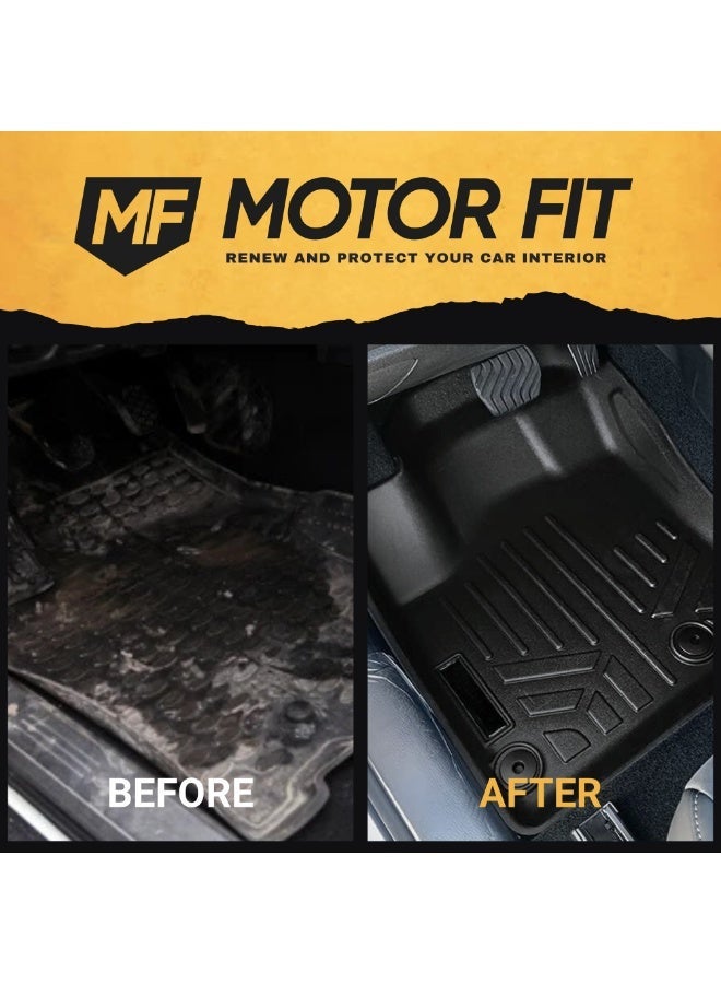موتور فيت حصائر أرضية MOTOR FIT لسيارة ميتسوبيشي أوتلاندر 2023–2026 | بطانات TPE مخصصة لجميع الأحوال الجوية | حماية كاملة للماء ضد الماء، مضادة للانزلاق، خالية من الرائحة، للأمام والخلف - Image 2