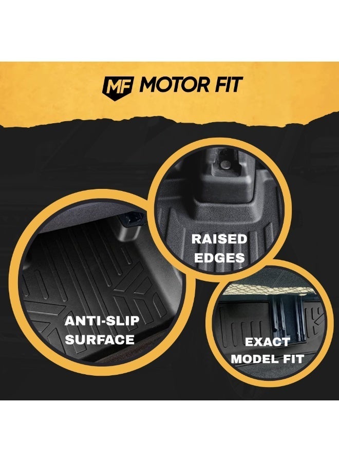 موتور فيت حصائر أرضية MOTOR FIT لسيارة ميتسوبيشي أوتلاندر 2023–2026 | بطانات TPE مخصصة لجميع الأحوال الجوية | حماية كاملة للماء ضد الماء، مضادة للانزلاق، خالية من الرائحة، للأمام والخلف - Image 4