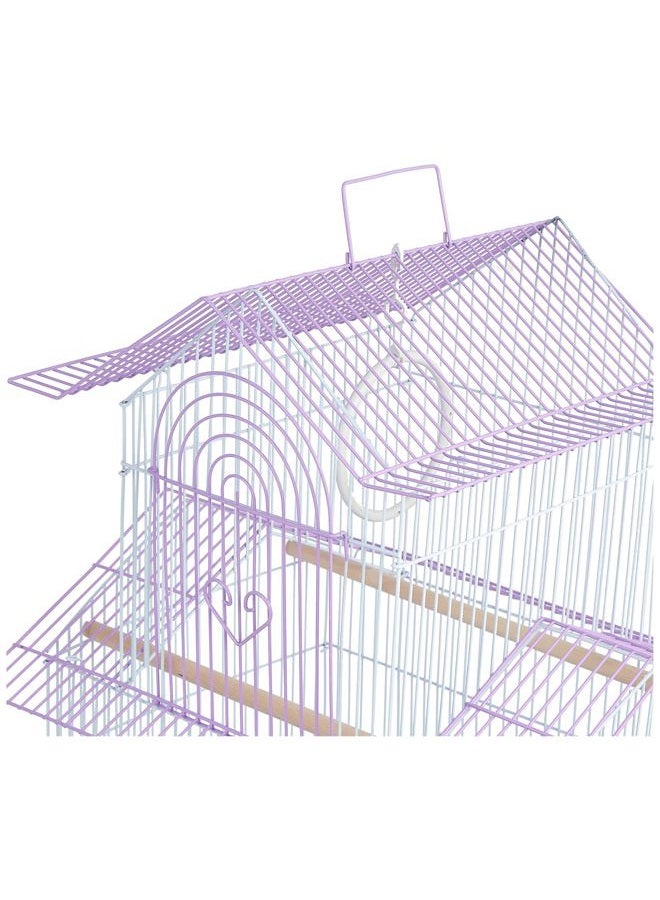 Prevue Pet Products Hendryx SP1720-3 Shanghai Parakeet Cage, Lilac and White - Image 4
