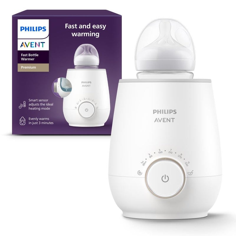 Avent سخان زجاجات فيليبس أفينت بريميوم فاست، مع تحكم ذكي في درجة الحرارة، تقنية حمام مائي، إيقاف تلقائي، نموذج SCF358 - Image 1