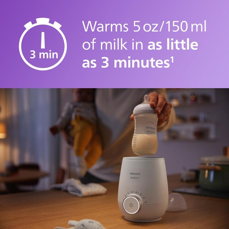 Avent سخان زجاجات فيليبس أفينت بريميوم فاست، مع تحكم ذكي في درجة الحرارة، تقنية حمام مائي، إيقاف تلقائي، نموذج SCF358 - Image 2