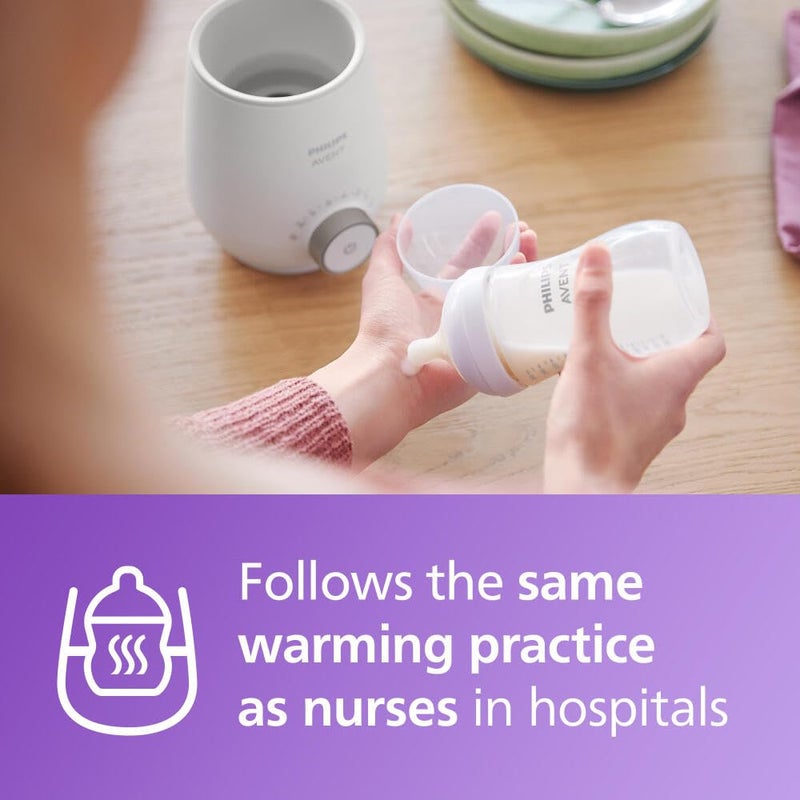Avent سخان زجاجات فيليبس أفينت بريميوم فاست، مع تحكم ذكي في درجة الحرارة، تقنية حمام مائي، إيقاف تلقائي، نموذج SCF358 - Image 3