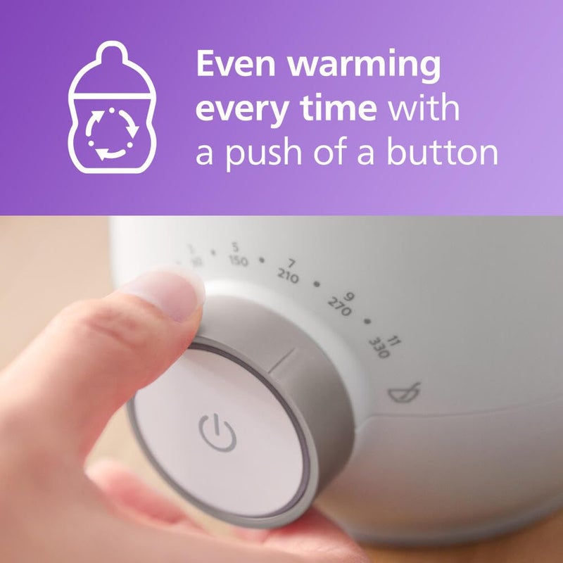 Avent سخان زجاجات فيليبس أفينت بريميوم فاست، مع تحكم ذكي في درجة الحرارة، تقنية حمام مائي، إيقاف تلقائي، نموذج SCF358 - Image 4