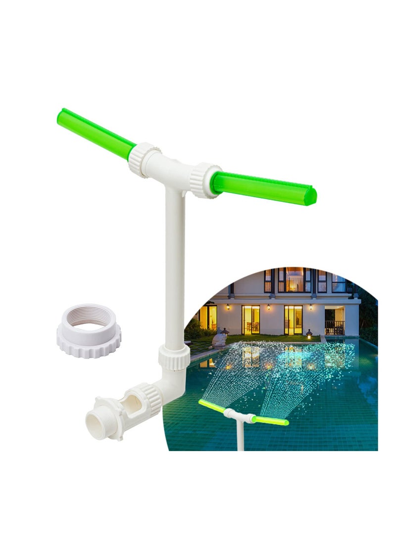 Y&D Pool Fountain, Dual Spray Water Fountains for Ground & Above Pool, Adjustable Waterfall Sprinkler Cooler Swimming Spa Temperatures  - Image 1