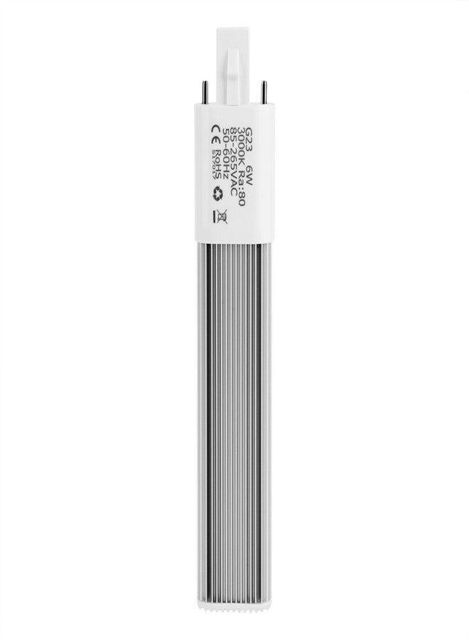 6W 2-Pin LED Compact Lamp Horizontal Recessed Tube Light Bulb Lighting Fixtures G23 Warm White - Image 3