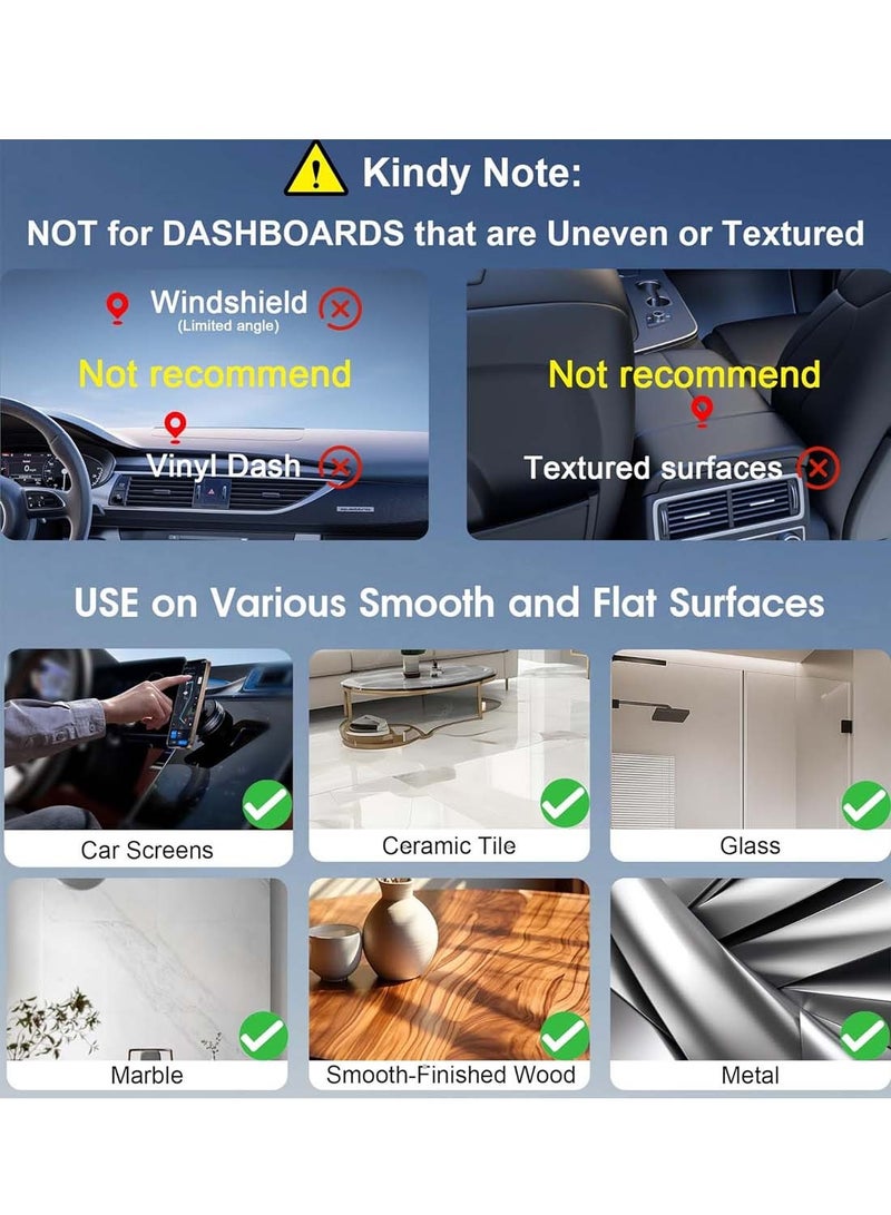 دبليو تيك حامل مغناطيسي شفط فراغ K009 حامل هاتف مع دوران 360 درجة ، حاملات هاتف شفط مغناطيسي غير يدوي للسيارة - أسود - Image 3