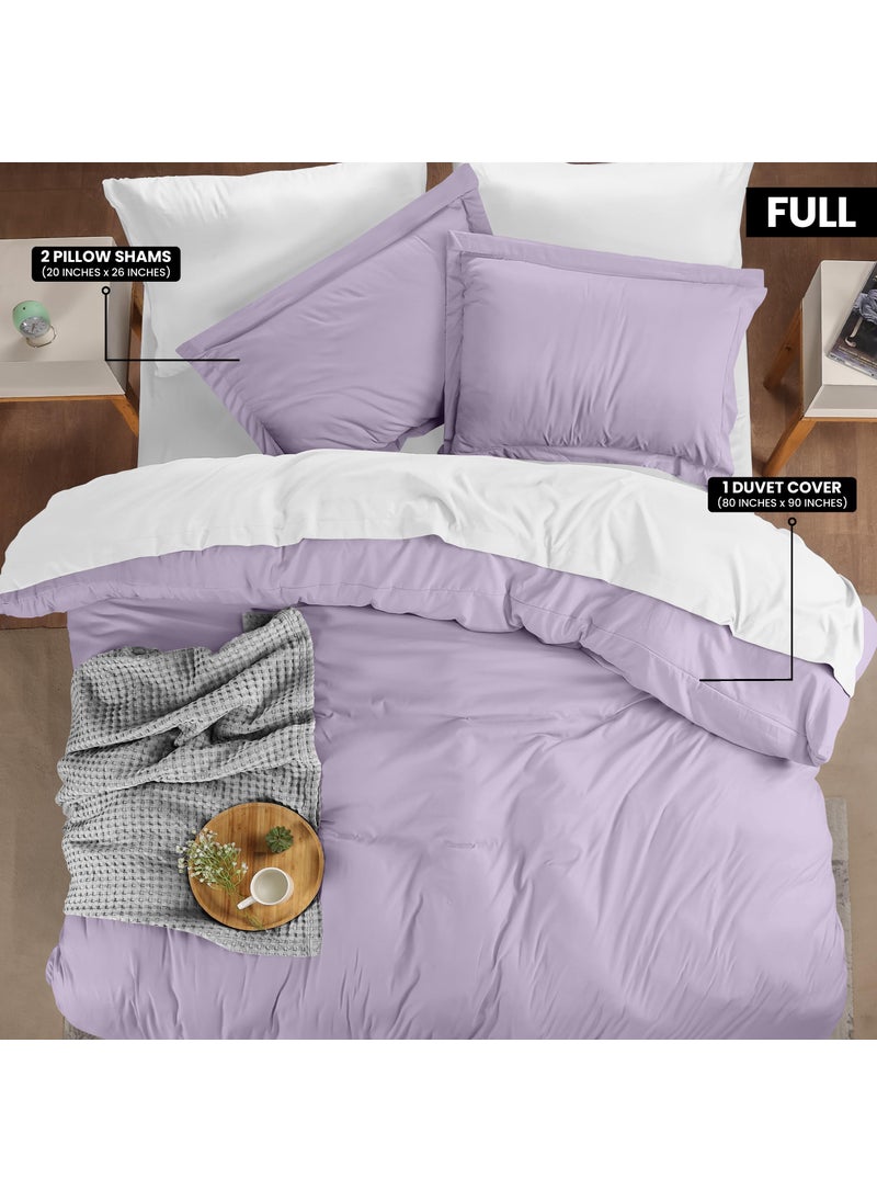 Utopia Bedding Utopia Bedding Duvet Cover Full Size - 1 Duvet Cover with 2 Pillow Shams - 3 Piece Bedding Duvet Cover with Zipper Closure - Soft Brushed Microfiber  80 X 90 Inches (Full  Lavender)  - Image 2