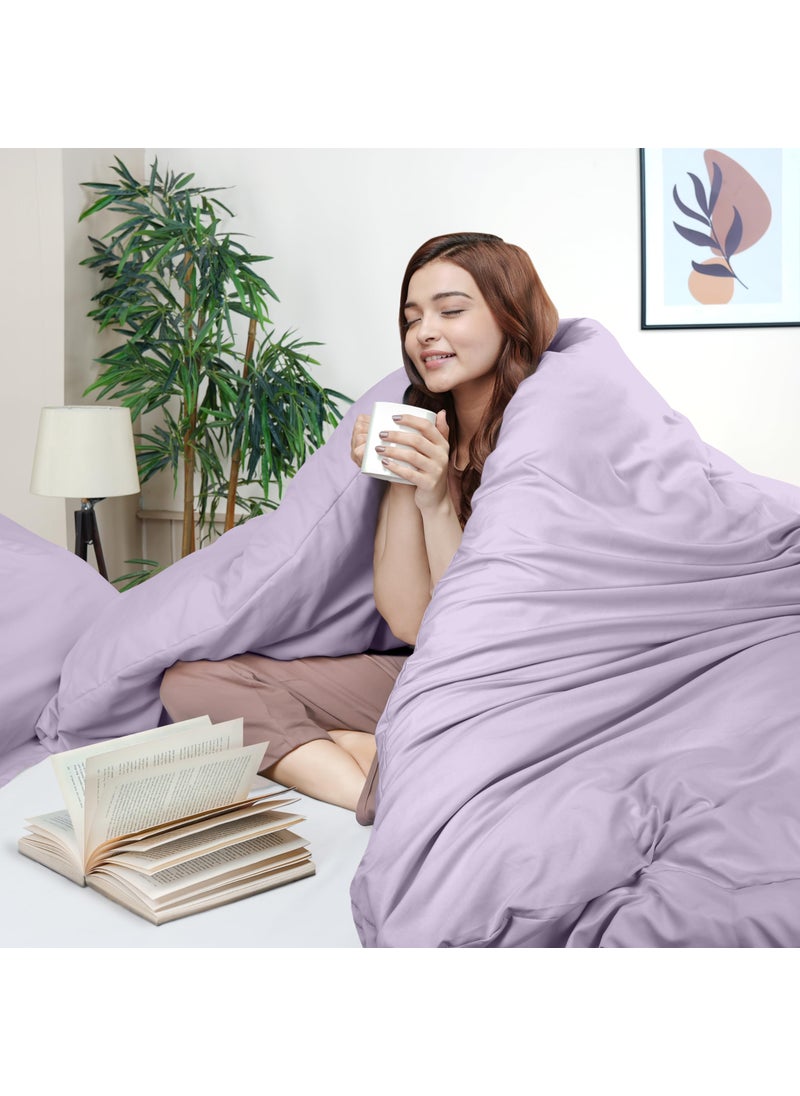 Utopia Bedding Utopia Bedding Duvet Cover Full Size - 1 Duvet Cover with 2 Pillow Shams - 3 Piece Bedding Duvet Cover with Zipper Closure - Soft Brushed Microfiber  80 X 90 Inches (Full  Lavender)  - Image 3