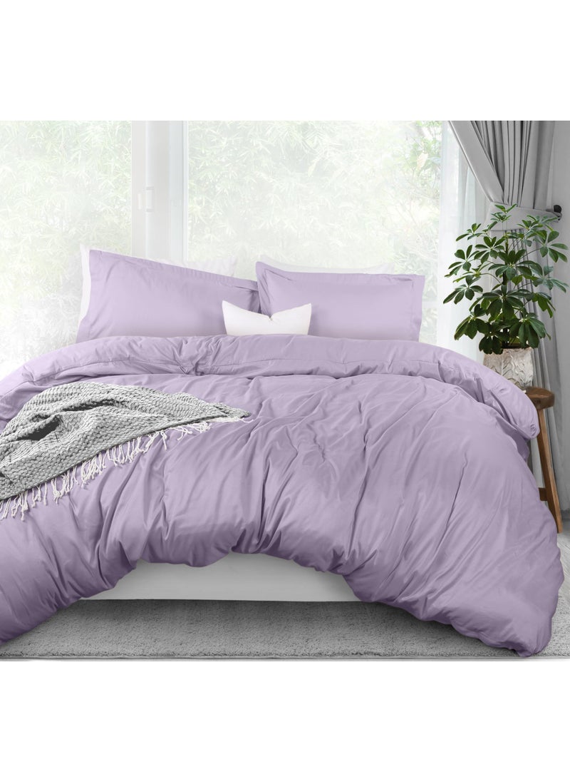 Utopia Bedding Utopia Bedding Duvet Cover Full Size - 1 Duvet Cover with 2 Pillow Shams - 3 Piece Bedding Duvet Cover with Zipper Closure - Soft Brushed Microfiber  80 X 90 Inches (Full  Lavender)  - Image 1