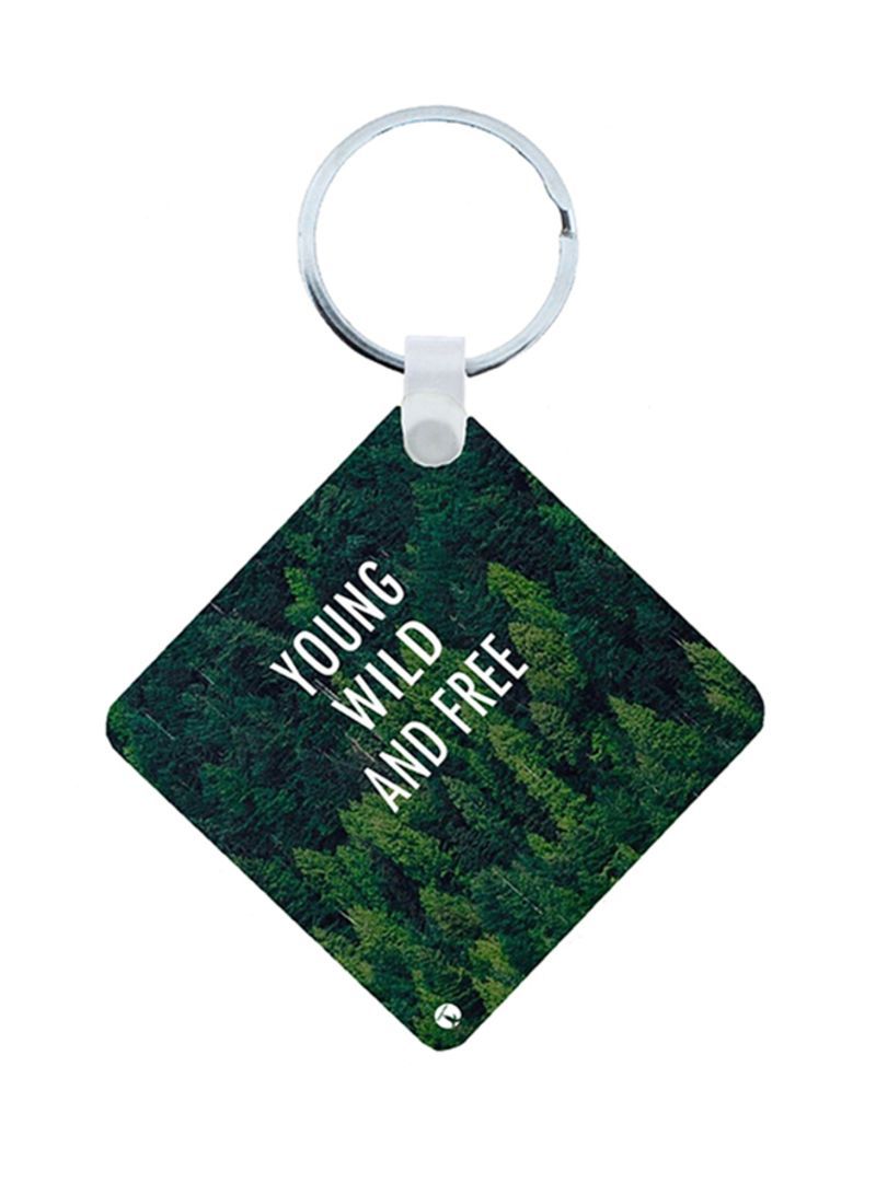 English Phrases Wooden Keychain