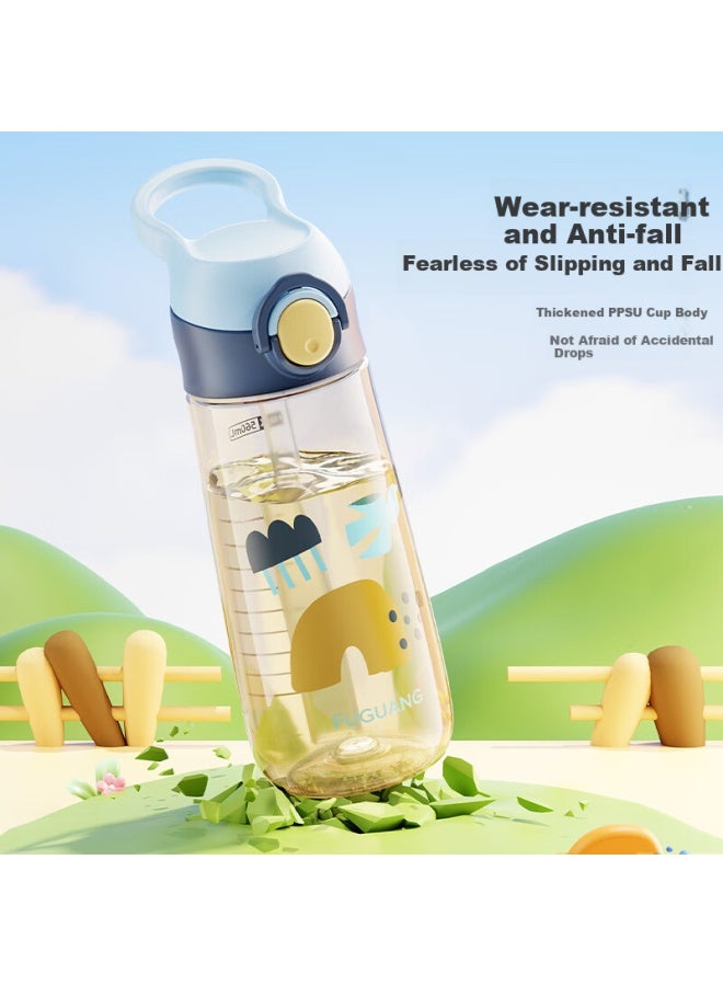 Tomimitsu Fuguang Plastic Cup, Children's Water Bottle, Ppsu Straw Cup, For Toddlers, Primary School Students, Pregnant Women, Infants, Kindergarten Cup, 560ml - Image 4