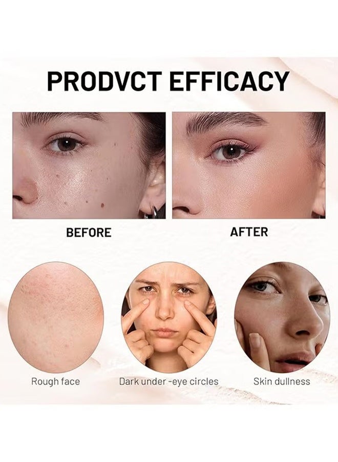 zephoco The Velvet Concealer, 2 In 1 Dual-Ended Long-Lasting Concealer Korean Foundation Contour Stick, Waterproof Contouring Foundation With Brush, Full Coverage Matte Finish For Face Makeup, Lightweight, Waterproof, Covers Blemishes (Dark Skin) - Image 3