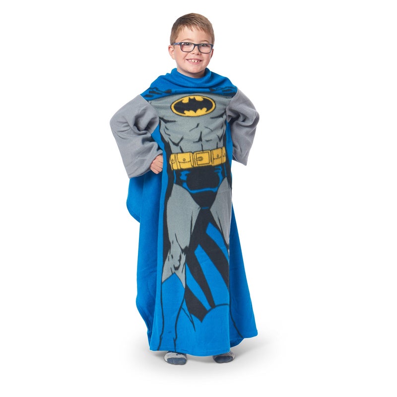 Northwest Comfy Throw Blanket with Sleeves Youth 48 x 48 Inches Batman