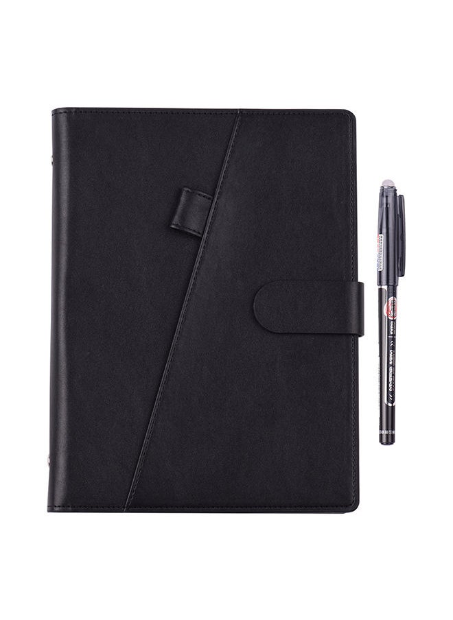 NIBEMINENT - 2-Piece Erasable Pen Reusable Smart Notebook Set Black - Image 1