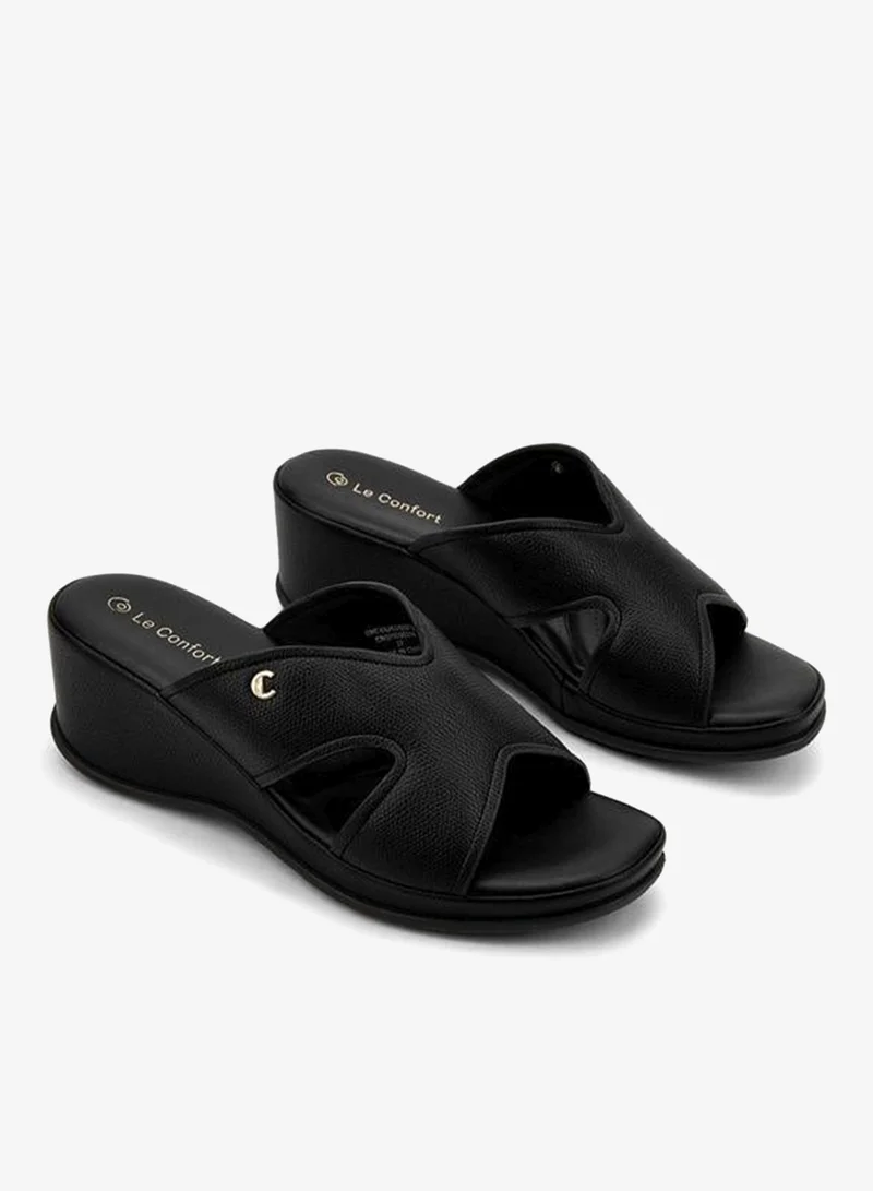 لو كونفورت Slip On Sandal With Wedge Heel