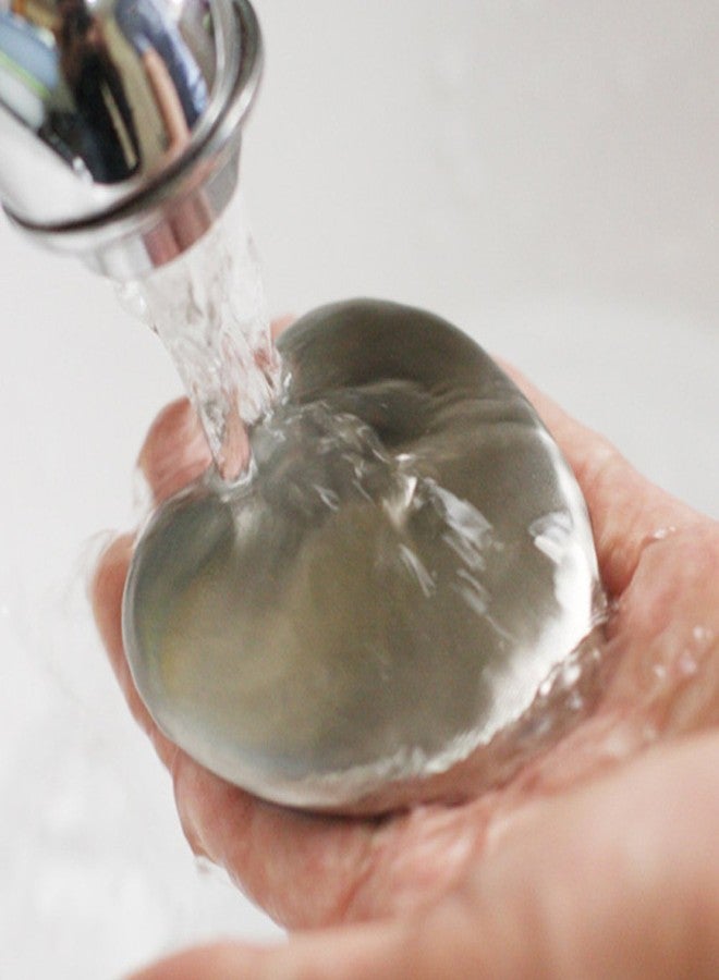 Kingzhuo Portable Magic Soap Odor Remover Bar Magic Odor Absorber Heart Shape 304 Stainless Steel Soap for Kitchen Effectively Eliminate Smell Like Fish, Onion and Garlic Silver - Image 2