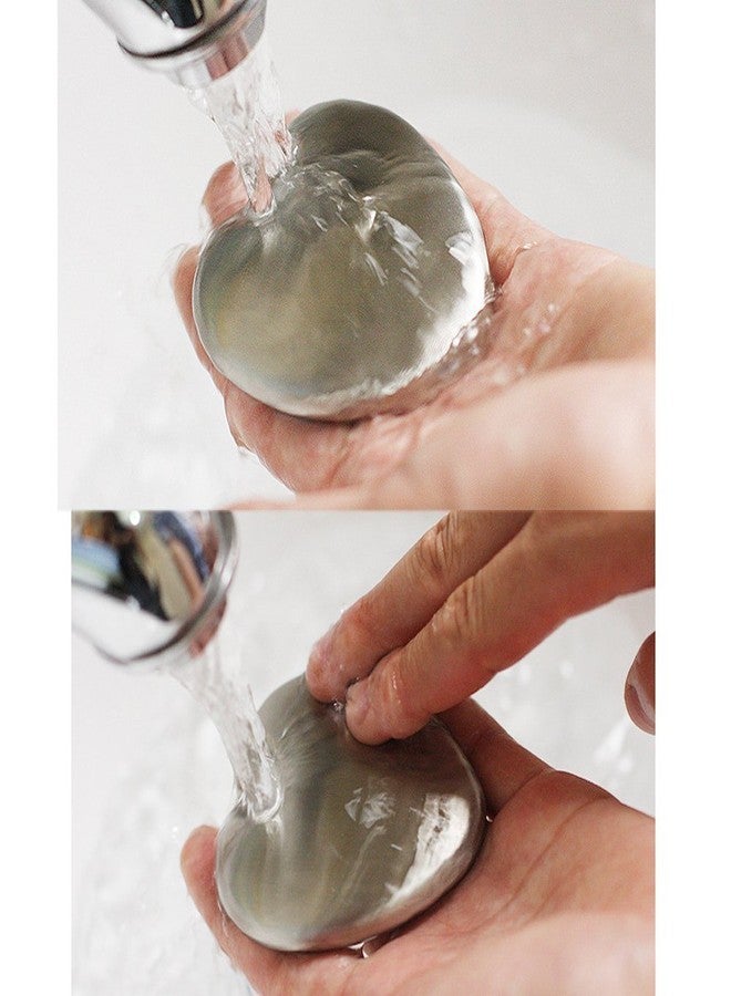 Kingzhuo Portable Magic Soap Odor Remover Bar Magic Odor Absorber Heart Shape 304 Stainless Steel Soap for Kitchen Effectively Eliminate Smell Like Fish, Onion and Garlic Silver - Image 3