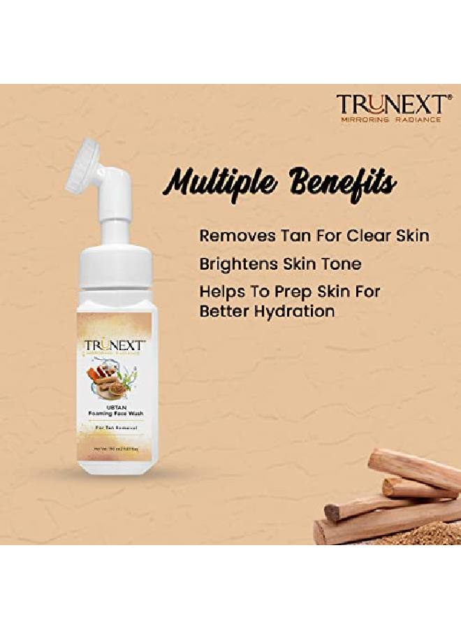 TRUNEXT UBTAN FOAMING FACE WASH WITH A BUILD IN FACE BRUSH FOR TAN REMOVAL 150 ml - Image 4