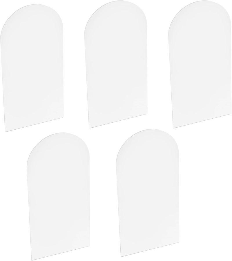 PRETYZOOM 5pcs Irregular Acrylic Cosmetic Mirror DIY Supply 10x20cm Arch Shape 2mm Thick Decorative Wall Hanging Mirrors for Household Beauty Tools - Image 1