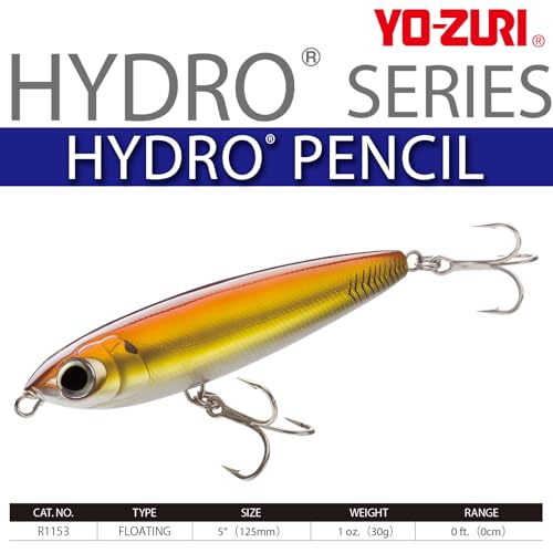 Yo-Zuri R1153-AJ Hydro Pencil Floating Lure, Bronze,125mm 5" - Image 2