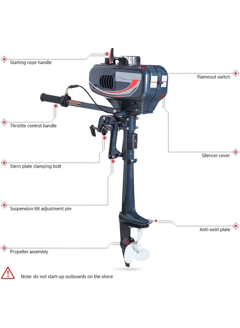 LIMOS Boat gasoline motor 2 strokes 3.5L HP for Mariner 4 excursion 5(6L)  - Image 5