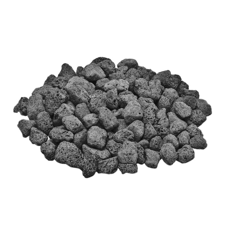 Skyflame10LB Natural Lava Rocks for Fire Pits Fire TablesFireplaces Garden Landscaping Decoration Indoor and Outdoor Use 341 Inch Black