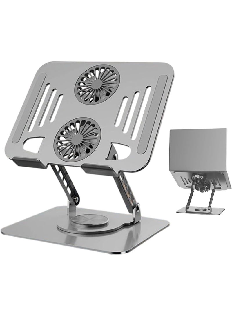 Laptop Riser - 9.5x7.6x2.5inch Laptop Stand for Desk, Adjustable Computer Stands with Foldable Design, Cooling Vents, Notebook Holder for Home, Office, Study Room Desks, Carbon Steel Material - Image 1