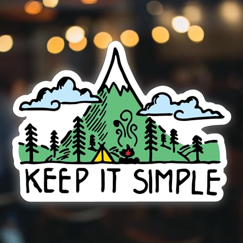 KCD Keep It Simple Mountain Forest Vinyl Decal Sticker | Cars Trucks Vans SUVs Walls Cups Laptops | 5 Inch | Full Color Printed and Laminated | KCD2661 - Image 2