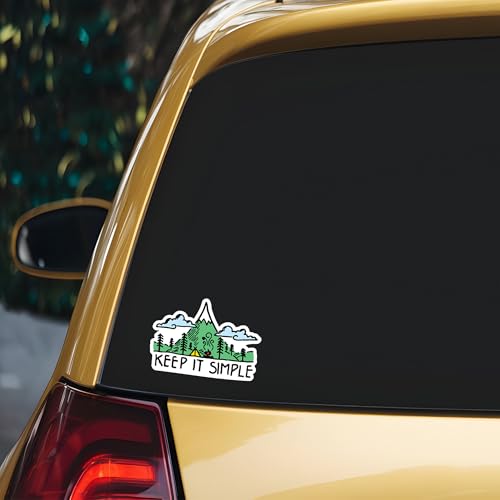 KCD Keep It Simple Mountain Forest Vinyl Decal Sticker | Cars Trucks Vans SUVs Walls Cups Laptops | 5 Inch | Full Color Printed and Laminated | KCD2661 - Image 4