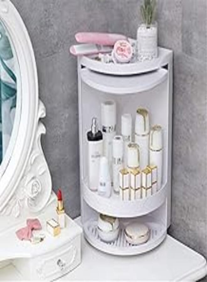 Pink Pari Pink Pari 360 Degree Rotating Corner Unit Cabinet Bathroom Unit Storage Cupboard Shelf Toilet Corner Shelf Triangle Shelf Kitchen Multi Layer Storage Rack 