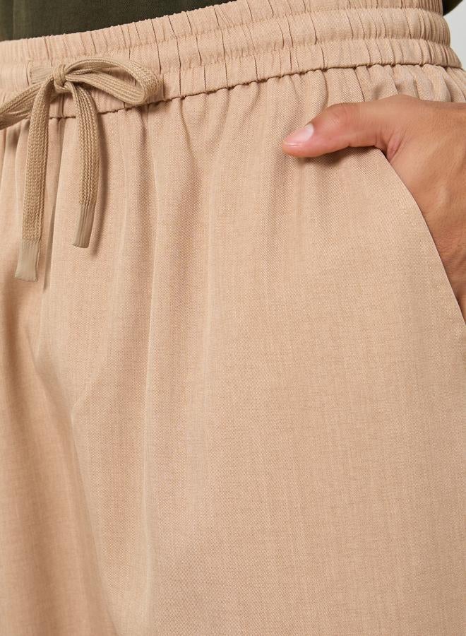 Take Two Men Beige Drawstring Waist Straight Leg Pants - Image 3