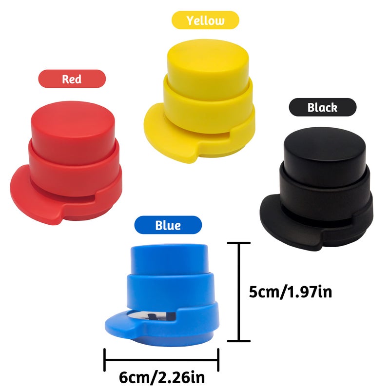 BLLREMIPSUR 4 Pack Paper Stapler No Staples, 2-5 Sheet Staple-Free Stapler, Mini Portable Stapleless Stapler for Home School Office, Desktop Needleless Staplers for Bills, Papers and Documents Binding - Image 2
