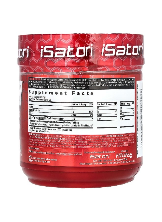 iSatori - Isatori, Bio-Gro, Protein Synthesis Amplifier, Vanilla Ice Cream, 4.02 oz (114 g) - Image 1