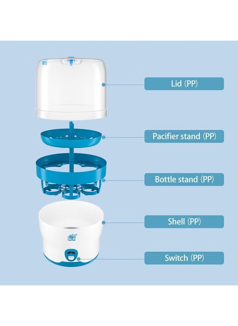 Compact Electric Steam Baby Bottle Sterilizer, Baby Bottle Steam Sterilizer Sanitizer, Large Capacity, One Button Control, for Baby Bottles, Pacifiers, Breast Pumps