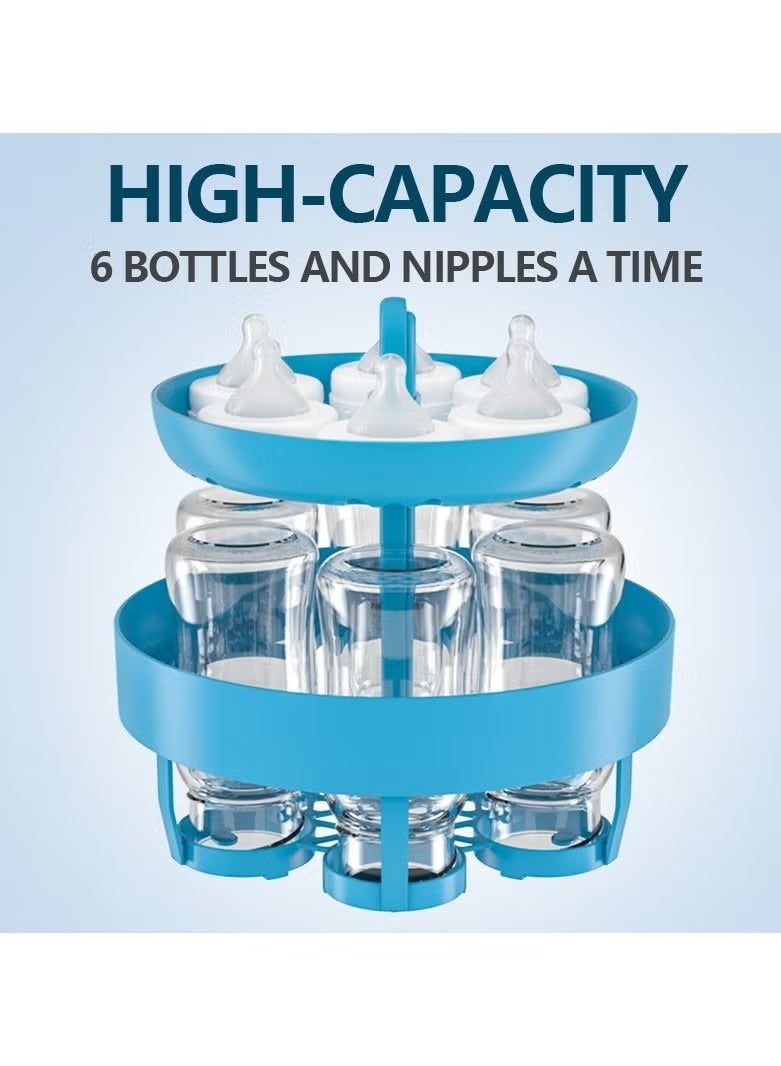 Compact Electric Steam Baby Bottle Sterilizer, Baby Bottle Steam Sterilizer Sanitizer, Large Capacity, One Button Control, for Baby Bottles, Pacifiers, Breast Pumps
