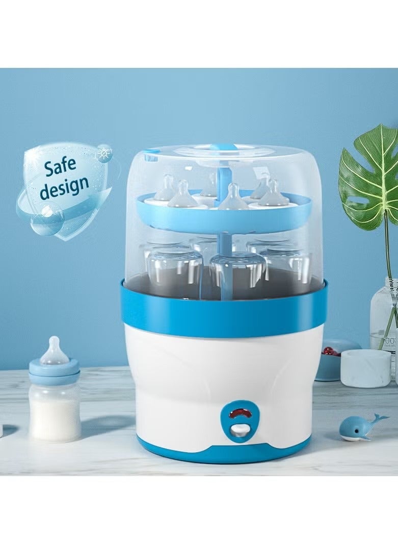 Compact Electric Steam Baby Bottle Sterilizer, Baby Bottle Steam Sterilizer Sanitizer, Large Capacity, One Button Control, for Baby Bottles, Pacifiers, Breast Pumps