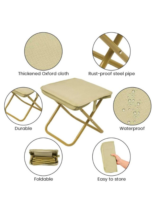Chase Up Folding Stool, Mini Outdoor Camping Stool, Portable Small Foldable Lightweight Hunting Seat with Zippered Carrying Bag, Folding Slacker Chairs for Fishing Travelling Picnics - Image 4