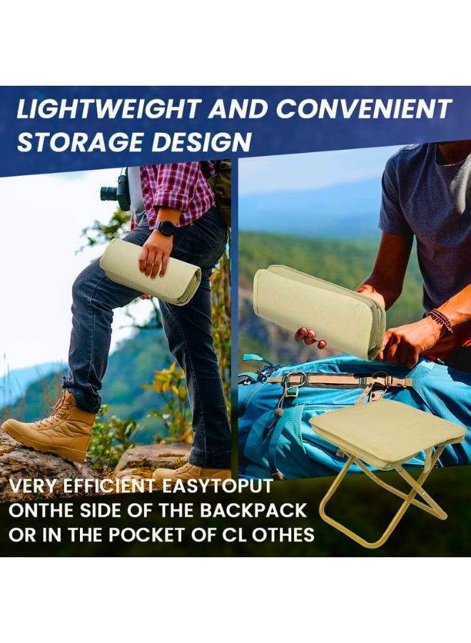 Chase Up Folding Stool, Mini Outdoor Camping Stool, Portable Small Foldable Lightweight Hunting Seat with Zippered Carrying Bag, Folding Slacker Chairs for Fishing Travelling Picnics - Image 3