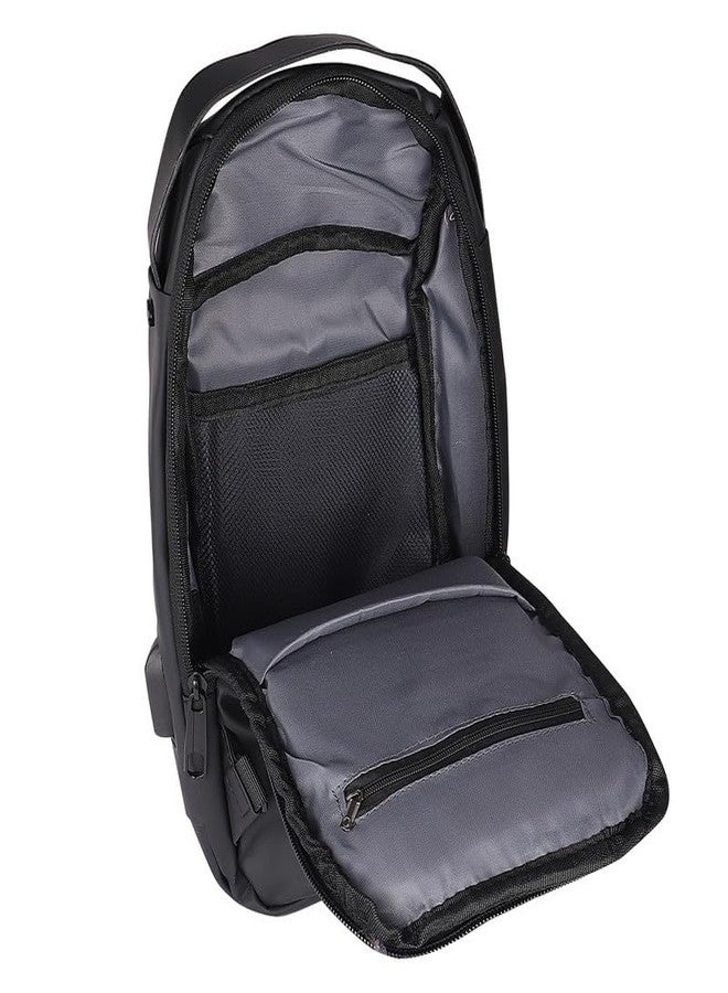 Polo Class Sling Bag | Light Weight Waterproof Casual Pu Material Sling Bag - Black - Image 4