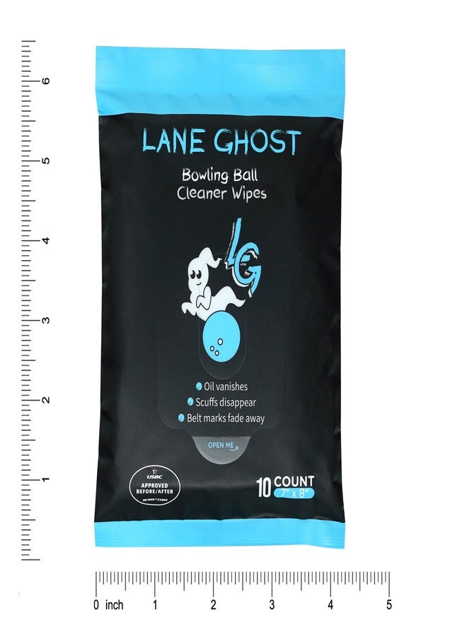 Lane Ghost مناديل تنظيف كرات البولينج - عبوة من 20 منديلًا | معتمدة من USBC | قطعة قماش للتنظيف لإزالة الزيوت والأوساخ والغبار والخدوش وعلامات الحزام | كيس قابل لإعادة الإغلاق | آمنة لجميع أنواع الكرات | تعيد الالتصاق وتطيل عمر الكرة - Image 2